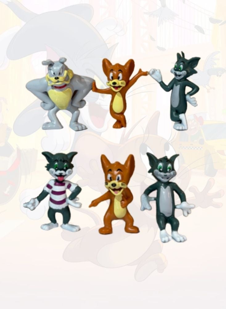 Premium Tom and Jerry Cartoon Mini Figure Set – Classic Animated Character Collectible Toys - Image 2